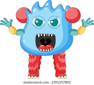 A charming and adorable vector illustration of an extraterrestrial creature