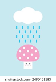 Charming amanita graphic design. Vector illustration.