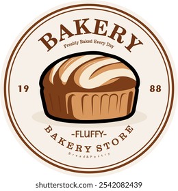 Um logotipo de padaria artesanal encantador com ícones clássicos de pão e pastelaria, perfeito para padarias de marca, cafés e pastelarias. Ideal para embalagem, sinalização ou menus, evocando calor, qualidade