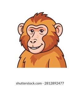 Charming baboon vector for logos, prints, and educational projects.