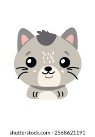 charming baby cat illustration vector