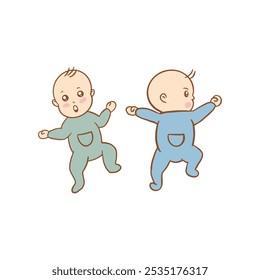 Charming baby  Duo of Babies in Fun Poses