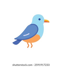 Charming bird icon ideal for various illustrative projects.