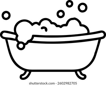 charming bubble filled bathtub illustrations, perfect for spa, hygiene, self care, or playful bathroom design concepts