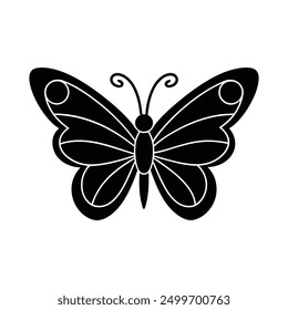 Encantador Vector de mariposa: dibujos animados, Clipart, arte de línea para diversos proyectos de diseño