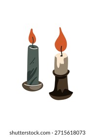 charming candle in minimalistic style