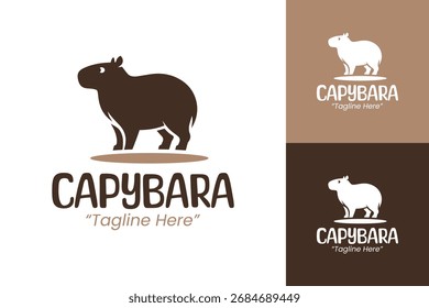 Design de ícone encantador Capybara para marcas ecologicamente corretas
