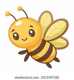 Charming Cartoon Bee Illustration for Children’s , Happy Cartoon Bee Illustration for Kids
