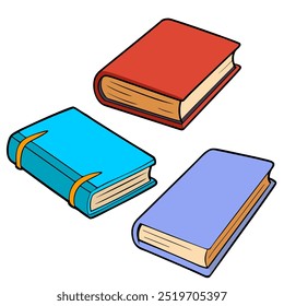 Charming Cartoon Book Trio in Colors