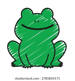 A charming cartoon frog