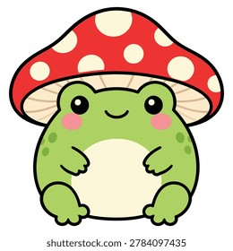A charming cartoon frog