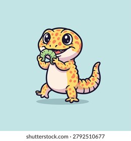 A charming cartoon leopard