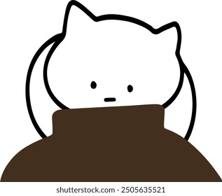 Charming Cat Character in Turtleneck Vector | Cute Minimalist Design