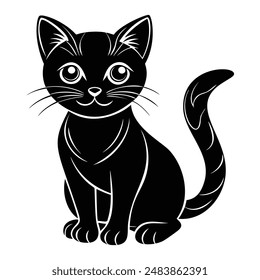 Charming Cat Silhouette Vector: A Guide to Adorable Illustration Styles