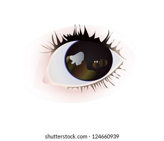 charming child eye vector
