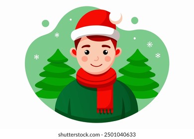 Charming Christmas People Vector Graphics for Holiday Design Projects Ideal for Greeting Cards, Logos, Illustrations, Gift Tags, and Unique Seasonal Branding to Celebrate the Spirit of the Season