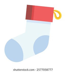 A charming Christmas socks icon, ideal for embellishing holiday cards, gift stockings, and festive event designs.