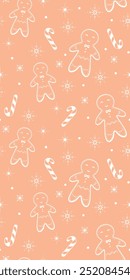 Charming Christmas Sweets: A Delightful Pattern of Gingerbread and Lollipops for Joy

