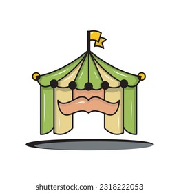 charming circus tent logo, logo modern sign template. solid color style,