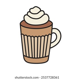 Charming Coffee Mug Vector Clip Art for Cozy Beverage Designs