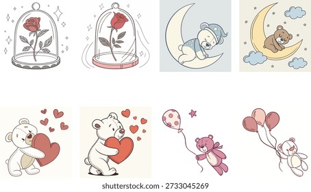 Charming collection adorable teddy