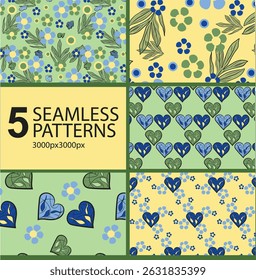 A charming collection featuring blooming garden-style flowers intertwined with heart motifs and linear accents. Perfect for Valentine’s Day, anniversaries, spring events, and packaging year-round.