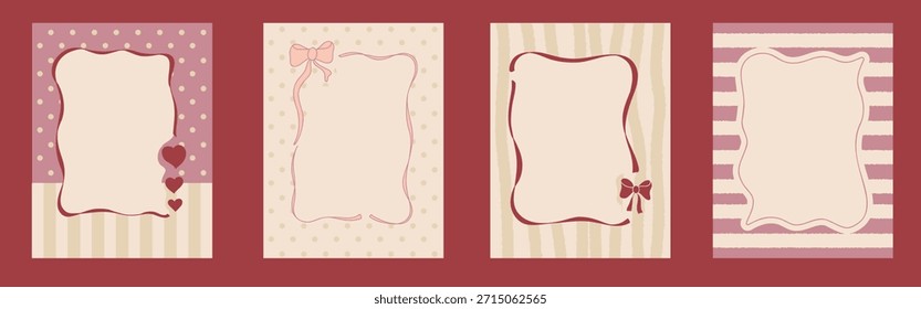 A charming collection of whimsical frame designs perfect for a bachelorette party. These playful and elegant styles include hearts, bows, and polka dots for a fun evening.