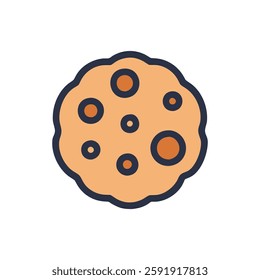 A charming cookie icon representing sweet designs and baking.