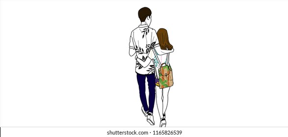 Charming couple on vacation