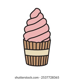 Charming Cupcakes Clip Art for Sweet Treat Designs