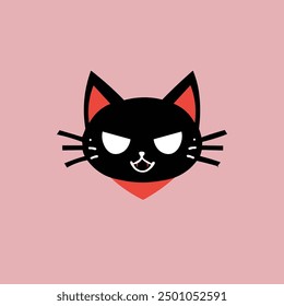 "Charming and cute 2D vector illustration of a cat.It is ideal for use in children's books, greeting cards, and pet-related products.