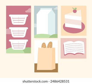 Charming Cute Note Designs for Journaling. Sticky note, list, to do, quote. Decorative Item in Flat Vector Style