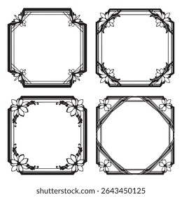 Encantador e Dainty Vintage decorativo Quadros Florais Coleção Vetor
