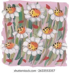 Charming Daisies in a Springtime Garden
