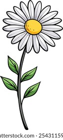 Charming Daisy Flower Vector Illustration Capturing the Freshness of Nature