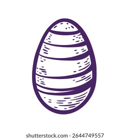 Charming Decorative Striped Easter Egg Illustrations Perfect for Spring Celebrations Festivities