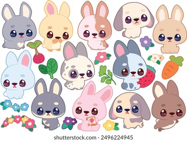 Charming and Detailed Rabbit Vector Art: High-Quality Illustrations for Versatile Use in Creative Projects