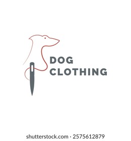 Charming dog clothing logo illustration, perfect for pet fashion brands and apparel businesses