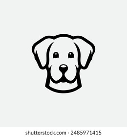 Charming dog face logo icon, epitomizing loyalty and warmth. Ideal for pet care services, veterinary clinics, and animal-themed brands. Vector design ensures versatility and scalability.