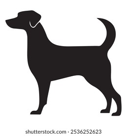 A charming dog vector design showcasing a playful pup in a minimalist style. Ideal for logos, illustrations, or any project celebrating the joy and companionship of dogs.