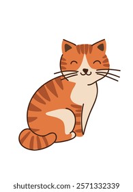 charming doodle kitten artwork , vector illustration