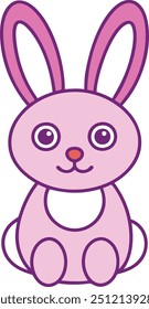 Charming Easter bunny vector illustration in cartoon, clipart, and line art styles for printables
