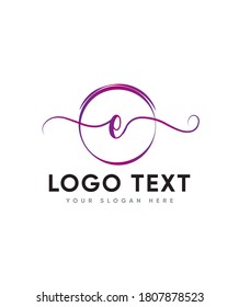 Charming and elegant handwritten letter type E logo template, vector logo for business and company identity 