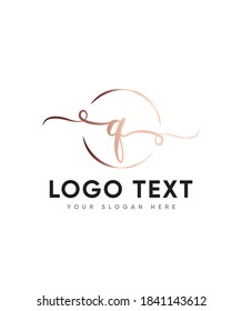 Charming and elegant letter type Q  logo template, Vector logo for business and company identity 