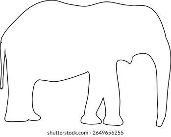 Charming elephant design in vector outline format. Great for printable coloring sheets, classroom decor, and children’s books.

