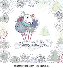 Charming ewe - symbol of 2015. 