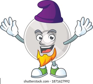A charming fairytale of compact disk Elf cartoon drawing concept. Vector illustration