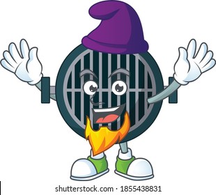 A charming fairytale of grill Elf cartoon drawing concept. Vector illustration