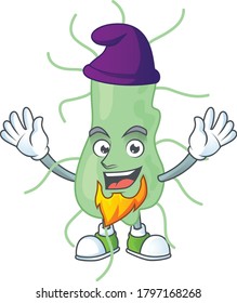 A charming fairytale of salmonella Elf cartoon drawing concept. Vector illustration