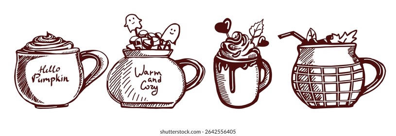 Charming featuring whimsical mugs with playful designs and cozy phrases